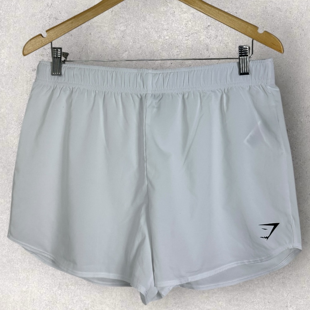 Gymshark White Essential Loose Fit Training Shorts Womens Size Large Athletic L